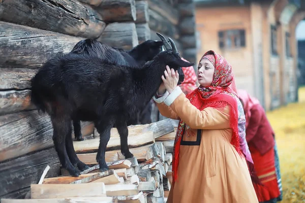 Rituels Slaves Traditionnels Dans Style Rustique Plein Air Été Ferme — Photo