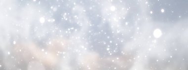 mavi kar yağışı bokeh arkaplan, soyut kar tanesi arkaplan bulanık soyut blu