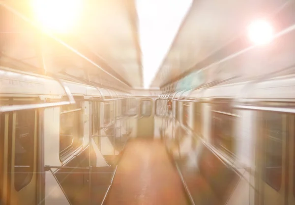 空の座席の地下鉄車 空の地下鉄車 — ストック写真
