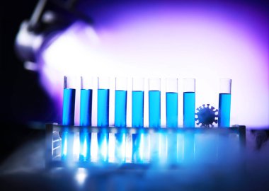 Test tüpü yeni sıvı çözelti potasyum mavisi taşar. Analiz reaksiyonu için çeşitli reaksiyonlar kullanılır. 