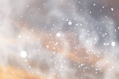 mavi kar yağışı bokeh arkaplan, soyut kar tanesi arkaplan bulanık soyut blu