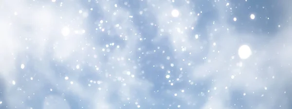 Niebieski Śnieg Bokeh Tło Abstrakcyjny Płatek Śniegu Tło Rozmazane Abstrakcyjny — Zdjęcie stockowe