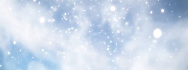 mavi kar yağışı bokeh arkaplan, soyut kar tanesi arkaplan bulanık soyut blu