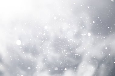 mavi kar yağışı bokeh arkaplan, soyut kar tanesi arkaplan bulanık soyut blu