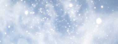 mavi kar yağışı bokeh arkaplan, soyut kar tanesi arkaplan bulanık soyut blu