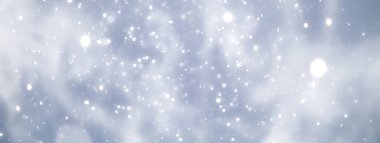 mavi kar yağışı bokeh arkaplan, soyut kar tanesi arkaplan bulanık soyut blu