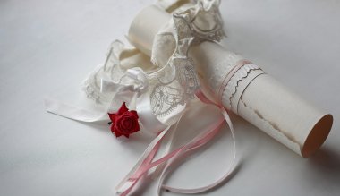 Rose ve dantel Davetiyesi