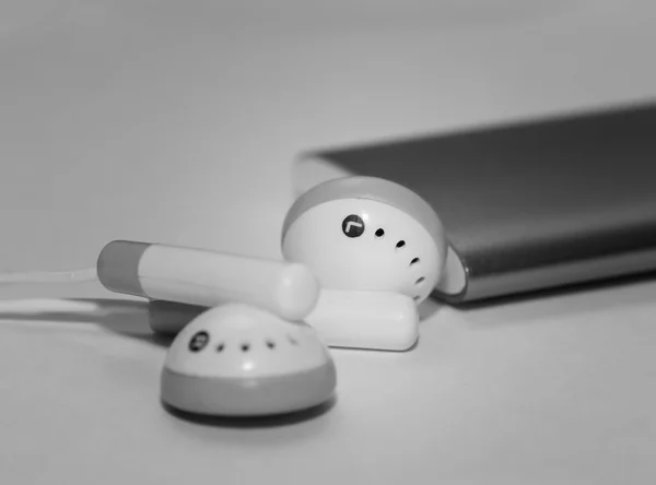 Headphones player on background — Stock Photo, Image