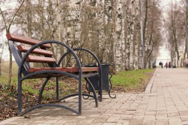 parkta güneş ışınları tezgah