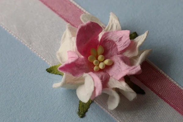 Paper flower ribbon background