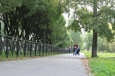 yolu perspektif park bebek arabası kadın