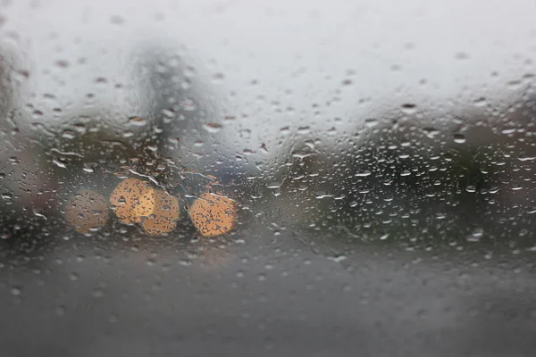 View from the car in the rain — Stock Photo, Image