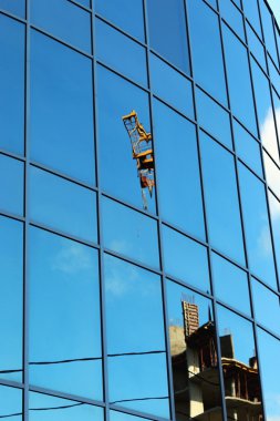 gökyüzünde cam windows yansıması