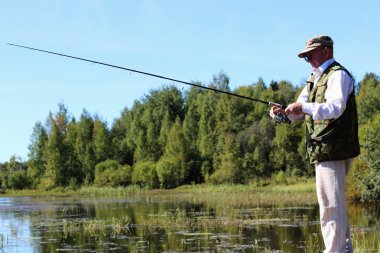 balıkçı göl manzara iplik