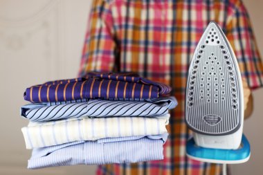 gömlek ve el Ütü, yığın