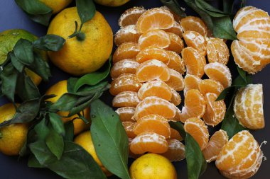 Mandarin meyvesi siyahı izole et