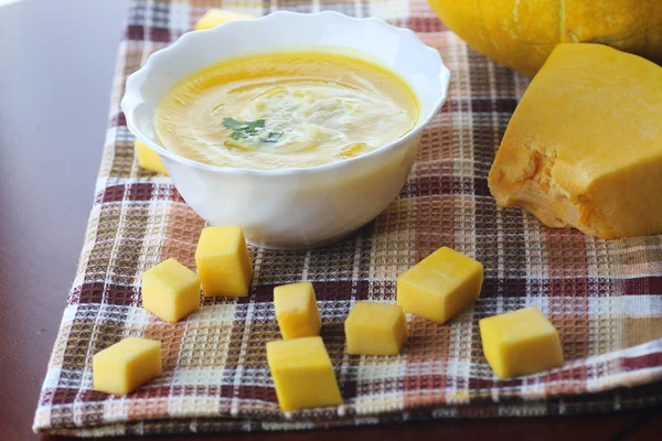 Trozos de sopa de calabaza piezas — Foto de Stock