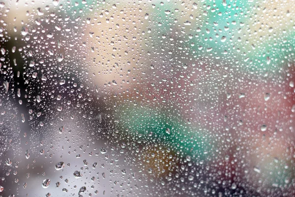 Kapky deště na sklo — Stock fotografie