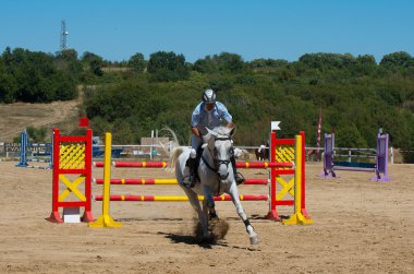 Niteleyici atlama. At yarışı.