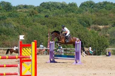 Niteleyici atlama. At yarışı.