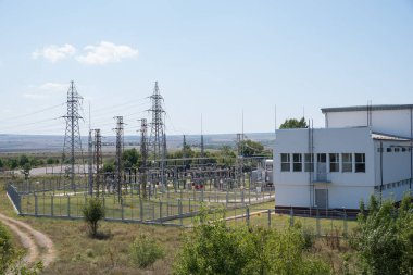Power distribution substation clipart