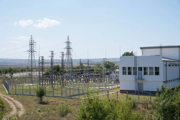 Umspannwerk lizenzfreie Stockfotos