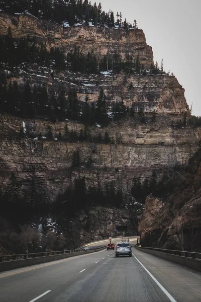 Trasa Kanionie Tuż Przed Wejściem Glenwood Springs — Zdjęcie stockowe
