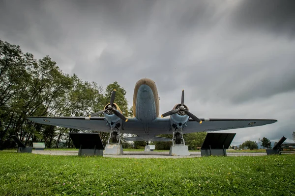 Douglas 47B Skytrain Dakota Trasporta Aerei Display Podzemelj Otok Slovenia — Foto Stock