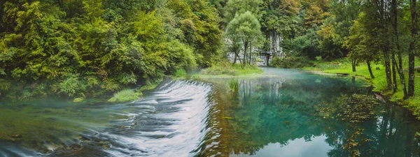 Panorama Över Floden Källa Eller Våren Krupa Bela Krajina White — Stockfoto