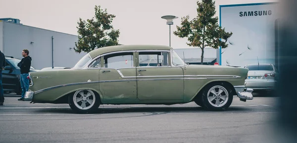 Ljubljana Szlovénia Október 2018 Vintage Patkány Megjelenés Chevrolet Bel Air — Stock Fotó