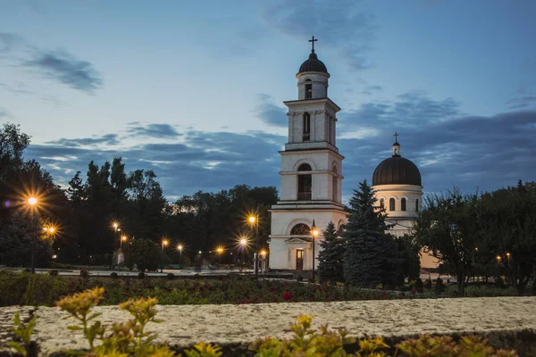 Glockenturm Der Ältesten Orthodoxen Kirche Chisinau Moldawien Einem Sommerabend Vom — Stockfoto
