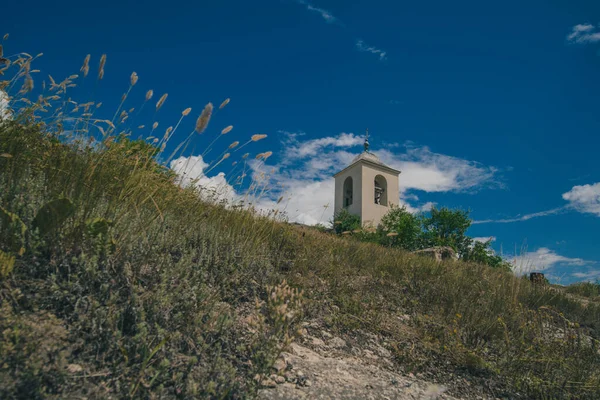 Beautiful Landscape Rocks Trees Orheiul Vechi Monastery Moldova Sunny Summer — Stock Photo, Image