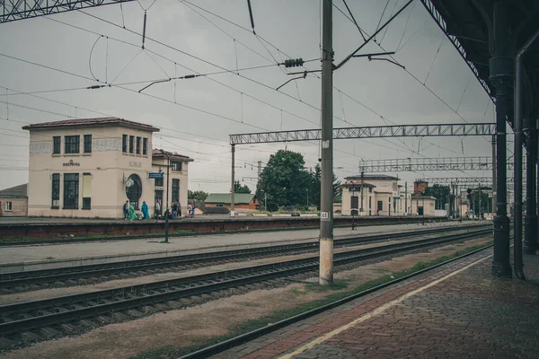 Stazione Ferroviaria Zhmerynka Ucraina Importante Hub Incrocio Sulla Rete Ferroviaria — Foto Stock