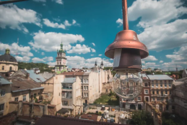 Blick Auf Die Dominikanerkathedrale Und Die Mariä Himmelfahrt Kirche Mit — Stockfoto