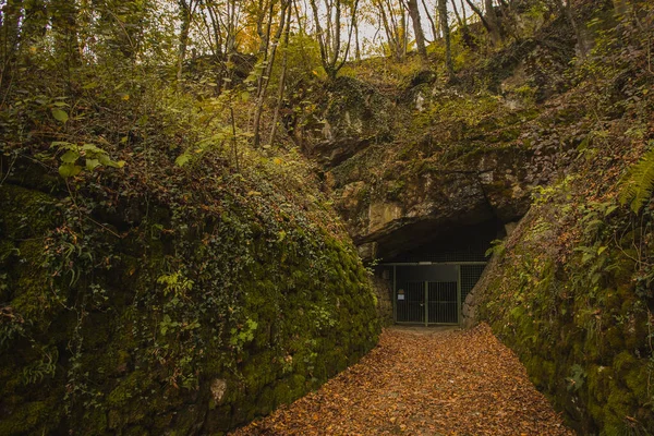 Ingresso Krska Jama Famosa Grotta Appena Sopra Sorgente Del Fiume — Foto Stock