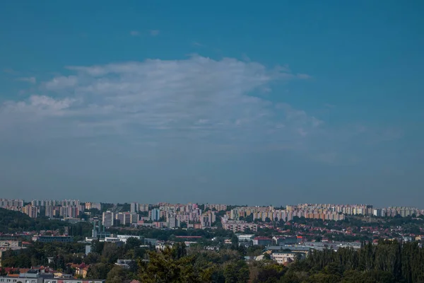 Панорама Відомого Замку Нітра Нітрі Словаччина Над Містом Яке Спочиває — стокове фото