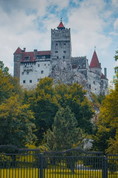 Rana Vista Del Castillo Bran Famoso Castillo Drácula Cerca Bran — Foto de Stock