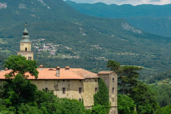 Slovenya Velike Zablje Deki Sankt Florjan Kilisesi Güzel Vipava Vadisine — Stok fotoğraf