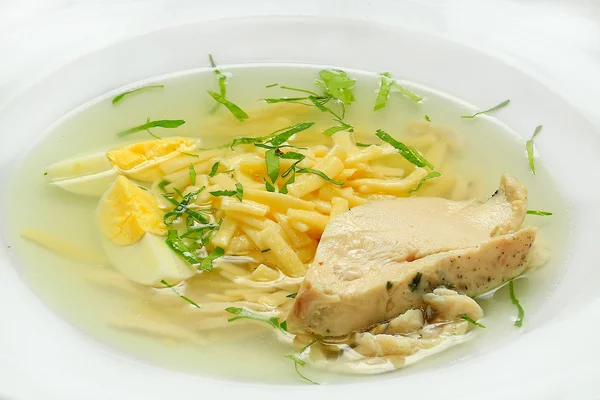 Caldo de galinha. sopa — Fotografia de Stock