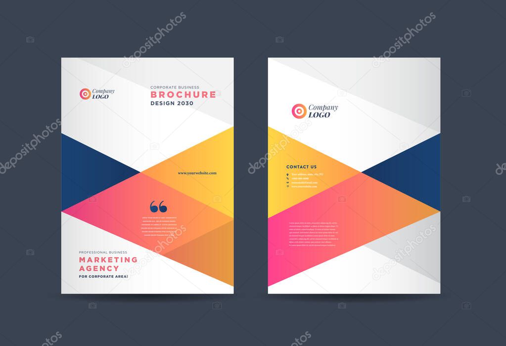 Business Brochure Cover Design or Annual Report and Company Profile Cover or Booklet and Catalog Cover