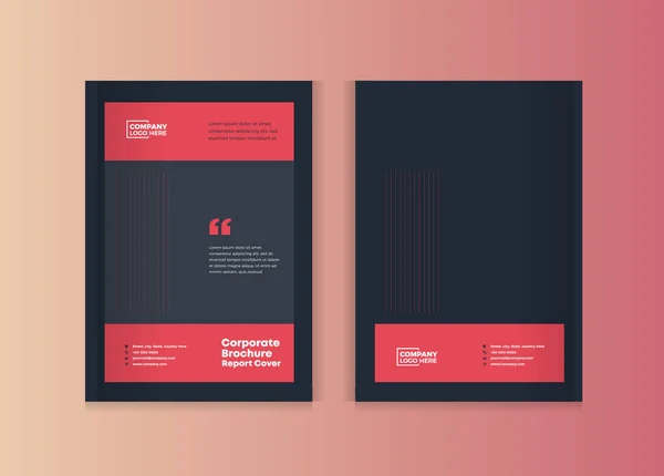 Brochure Affaires Couverture Conception Rapport Annuel Profil Entreprise Couverture Livret — Image vectorielle