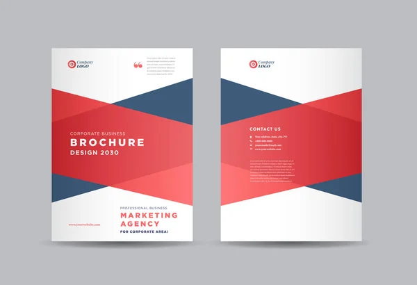 Business Brochure Cover Design Annual Report Company Profile Cover Booklet — Stock Vector