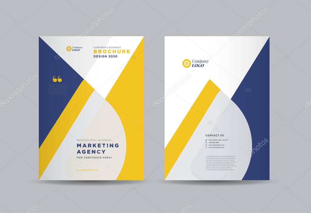 Business Brochure Cover Design or Annual Report and Company Profile Cover or Booklet and Catalog Cover