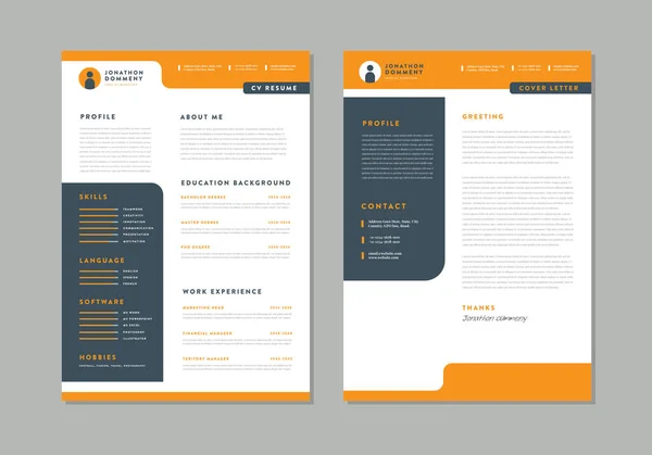 Curriculum Vitae Reanudar Plantilla Diseño Detalles Personales Para Solicitud Empleo — Vector de stock