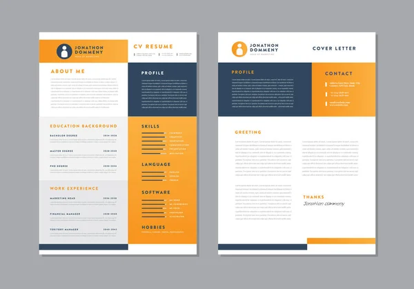 Curriculum Vitae Reanudar Plantilla Diseño Detalles Personales Para Solicitud Empleo — Vector de stock