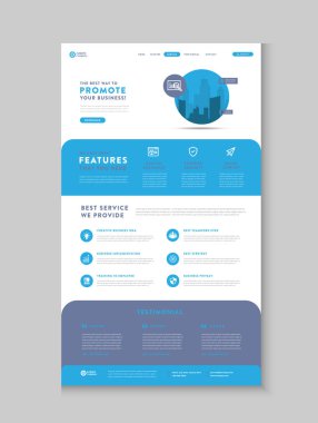 İş Sitesi İniş Sayfası ya da Uygulama İniş Sayfası ya da Web Kullanıcı Arayüzü Tasarımı Şablonu