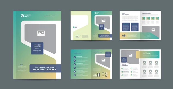 Corporate Business Brochure Ontwerp Jaarverslag Bedrijfsprofiel Brochure Catalogus Ontwerp Template — Stockvector