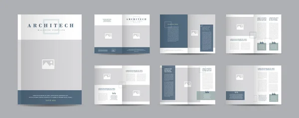 Magazine Design Relatório Anual Brochura Empresa Brochura Design Catálogo — Vetor de Stock