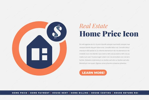 Real Estate Home Price Tag Design Melhor Preço Para Ícone —  Vetores de Stock