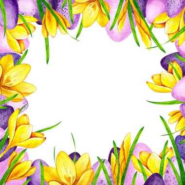 Paskalya Çerçevesi, Paskalya Kartpostalı, Paskalya Yumurtaları ve Çiçekleri Çerçevesi, Paskalya Suluboya Çerçevesi, Paskalya Resimli Kartpostal 3037